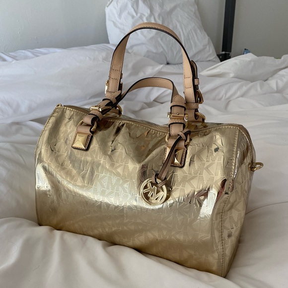 gold mk purse